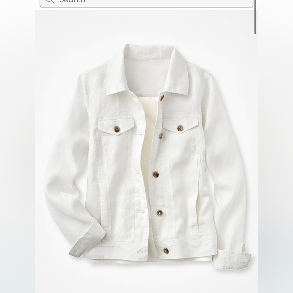 coldwater creek Journeys Lightweight Washable Linen Jacket